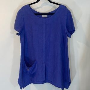 Vibrant Blue Short Sleeve Boxy Tunic